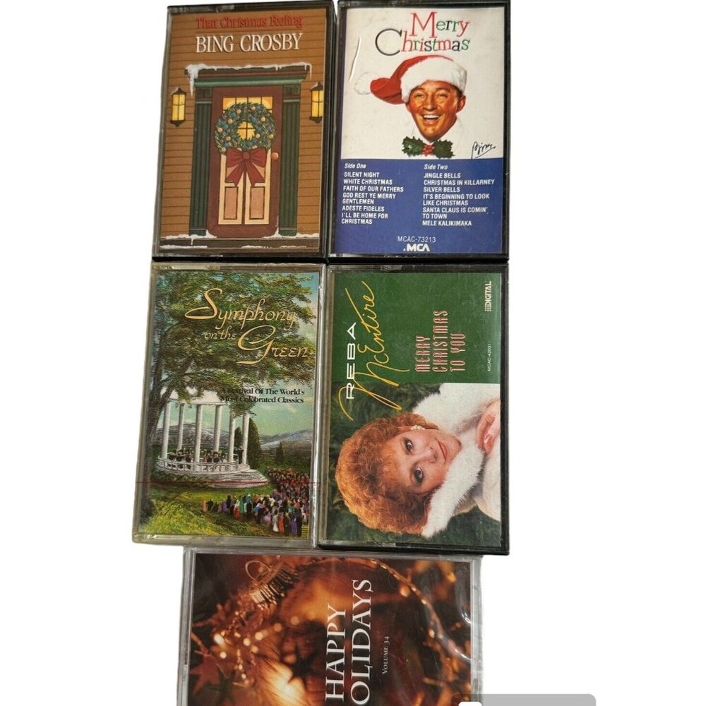 CHRISTMAS RELIGIOUS LOT OF 5 CASSETTES Reba McEntire and More